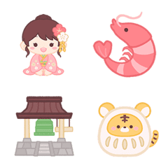 お正月3♪もこもこ絵文字