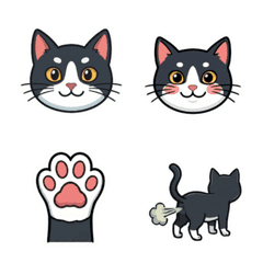 Cuteness Overload! Tuxedo Cat Emoji
