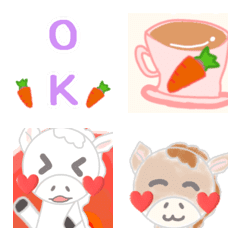 Letters with two types of horses