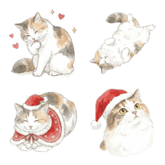 ミヌエット絵文字 まったりポーズと冬 Xmas