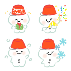 Winter Snowman reaction emoji