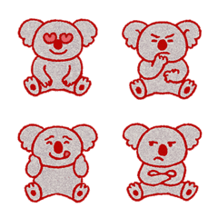 動物園のかわいいコアラ（赤）