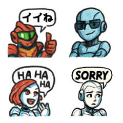 Emoji de robô fictício