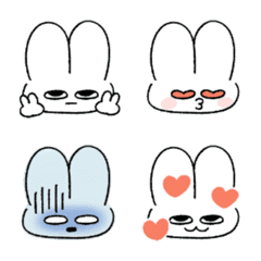 目つきが悪いうさぎさん絵文字
