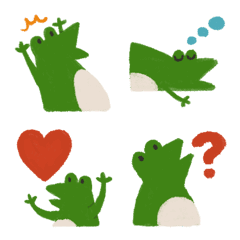 Crayon Sketch Emoji(Frog)
