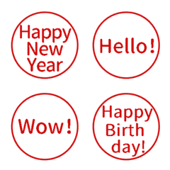 ▶動く。日本の判子☆英語入り