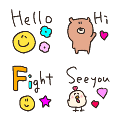 everyday greeting one word lucky emoji