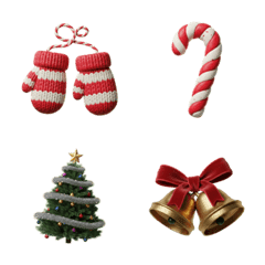 溫馨黏土風冬季聖誕節Emoji