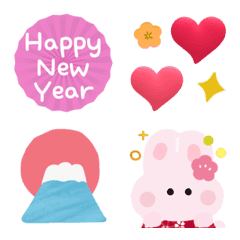 ゆるっとかわいい☺︎お正月絵文字【再販】