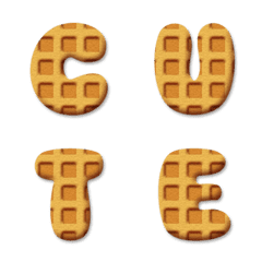 Waffle cut-out alphabet