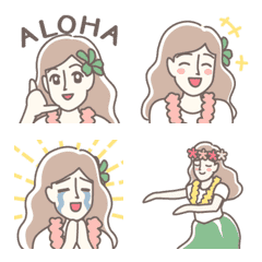 Hula dance school animation Emoji2