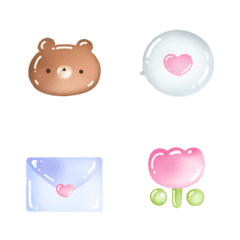 ぷっくりジェルシールな絵文字♡