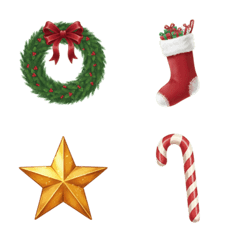 溫馨漫畫風聖誕節Emoji物語