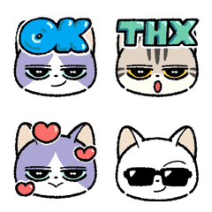 うつろな目の猫絵文字