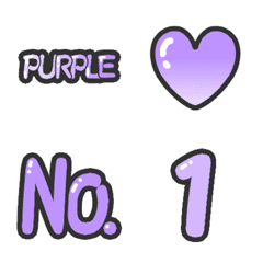 alphanumeric & EMOJI (PURPLE)