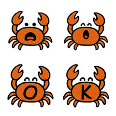 かわいいカニ+26英語（黒）