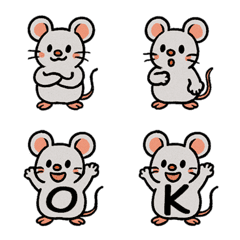 かわいいマウス+26英語（黒）