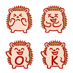 かわいいハリネズミ+26英語（赤）