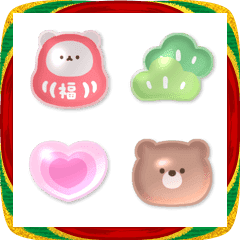 【ぷっくり】年末年始【シール】