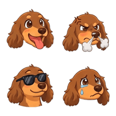 Lele the Dachshund funny emoji