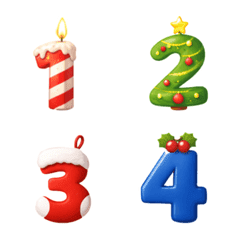 number christmas cute colorful v.3