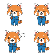 藍制服小熊貓 反應包