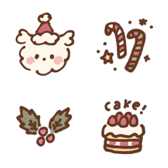 Christmas with white dog