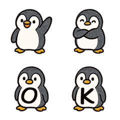 かわいいペンギン +26 英語（黒）