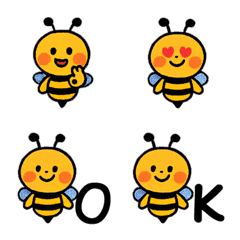 かわいい蜂 +26 英語（黒2）
