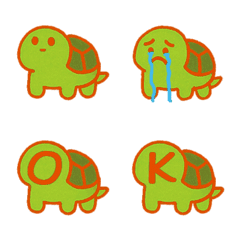 かわいいカメ+26英語（オレンジ色）