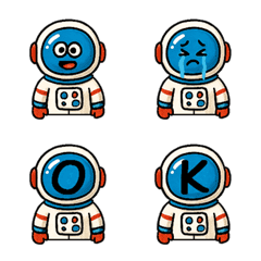 かわいい宇宙飛行士+26英語（黒）