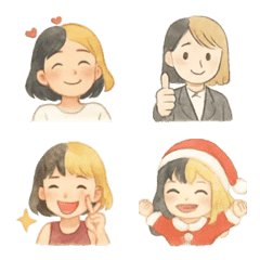 La femme bicolore en mouvement