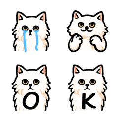 かわいい長毛猫+26英語（黒）