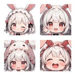 Healing Fluffy Bunny Emojis