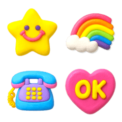 かわいいクレイアート絵文字☆