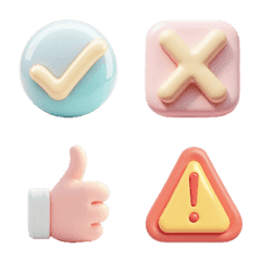 อิโมจิเครื่องหมายน่ารัก 3D