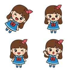 可愛的日本女學生