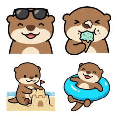 Otter Boy Summer Emoji