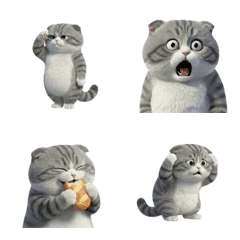 キュートな動く子猫の絵文字 (ANM)