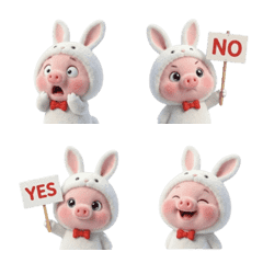 搖擺豬豬兔子表情符號 (ANM)