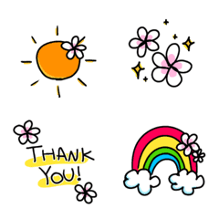 Cute plumeria flowers Emoji