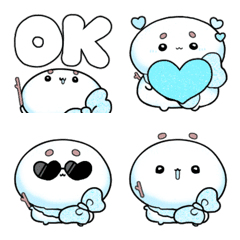 なんだかゆるい雪だるま