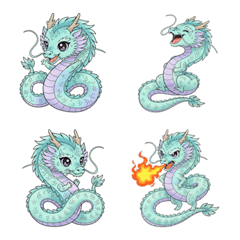 อิโมจิมังกรสีน้ำเงิน 1