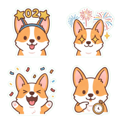 Corgi & 2026 New Year Fireworks