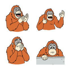Surreal Orangutan Emoji 2