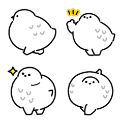 もふもふライチョウ 動く絵文字