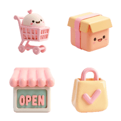 อิโมจิแม่ค้าออนไลน์ 3D น่ารัก