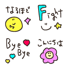 everyday one word cute greeting emoji