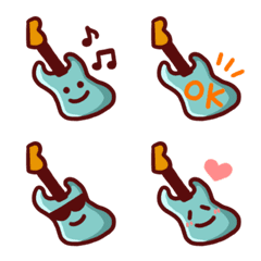 Electric Guitar & Bass Emoji 40 types