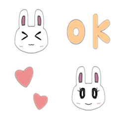 White rabbit emoji.  usagi